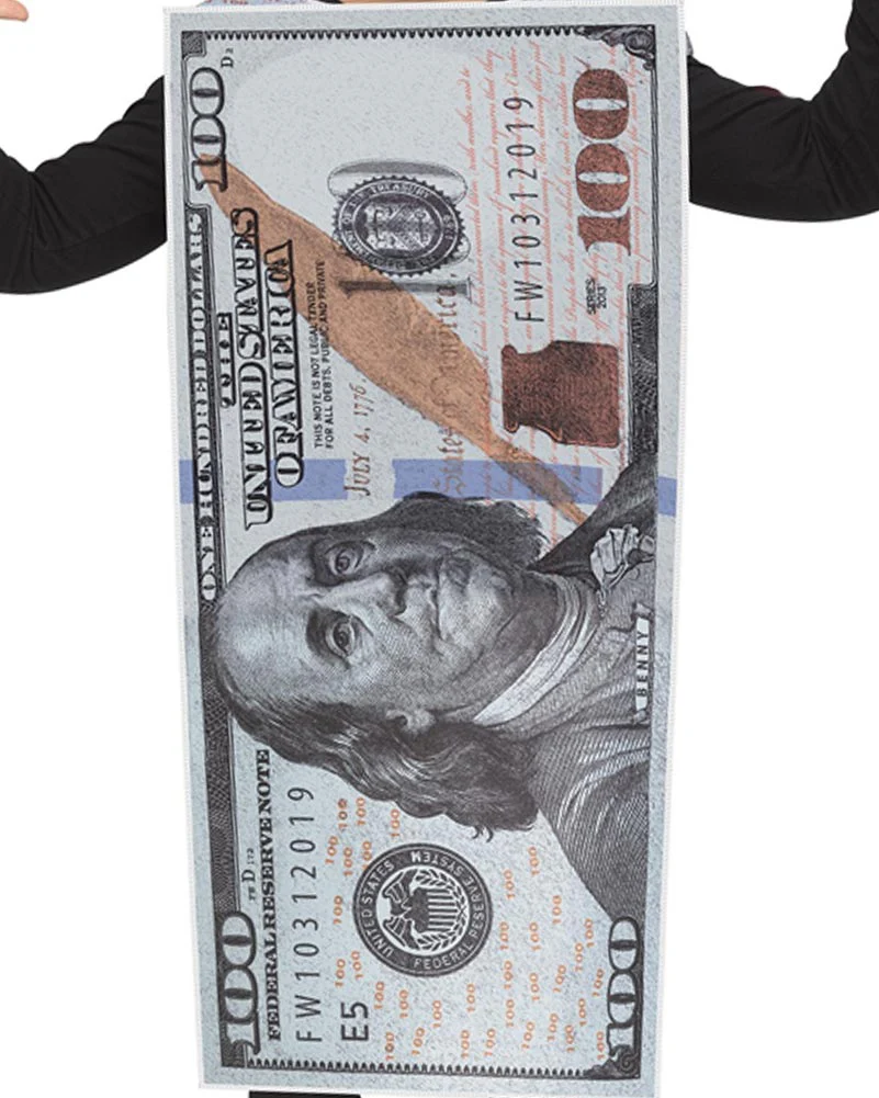 100 Dollar Bill Mens Costume - Image 3