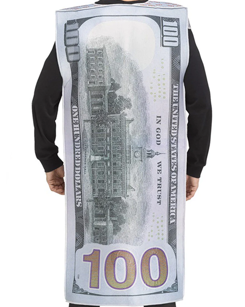 100 Dollar Bill Mens Costume - Image 4