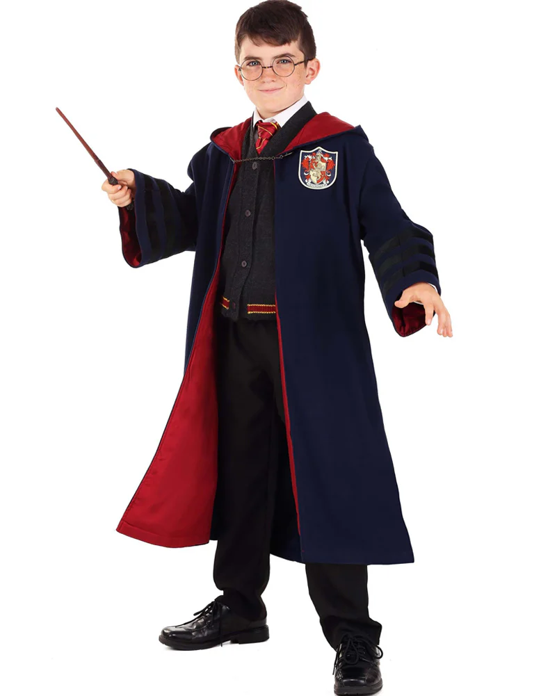 1920s Hogwarts Gryffindor Kids Book Week Costume Robe - Image 2