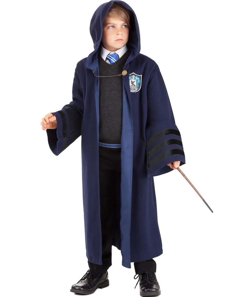 1920s Hogwarts Ravenclaw Kids Book Week Costume Robe - Image 3