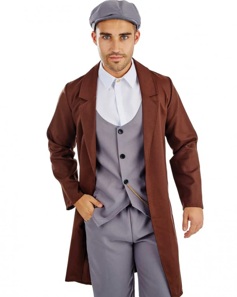 1920s Peaked Cap Gangster Mens Costume - Image 2