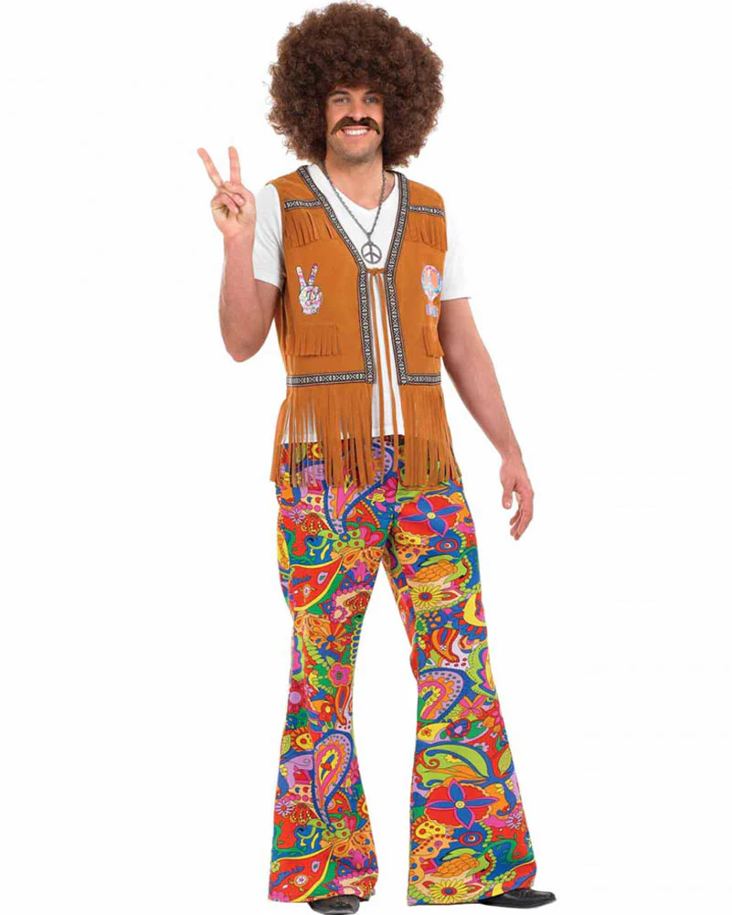 1960s Psychedelic Flares Mens Trousers - Image 2