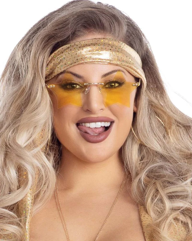 1970s Disco Queen Gold Deluxe Plus Size Womens Costume - Image 3