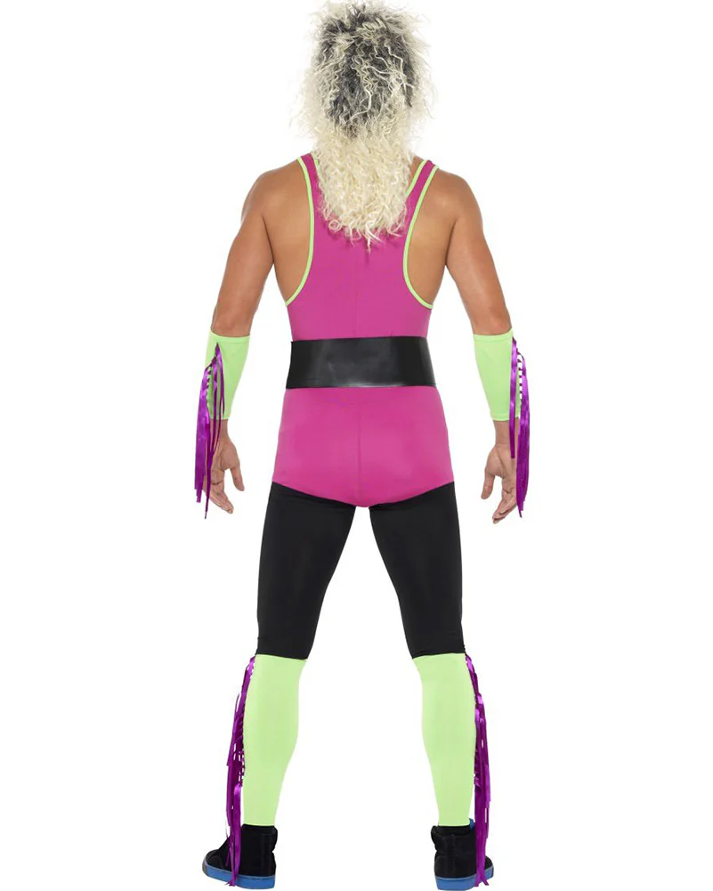 1980s Retro Wrestler Mens Costume - Image 4