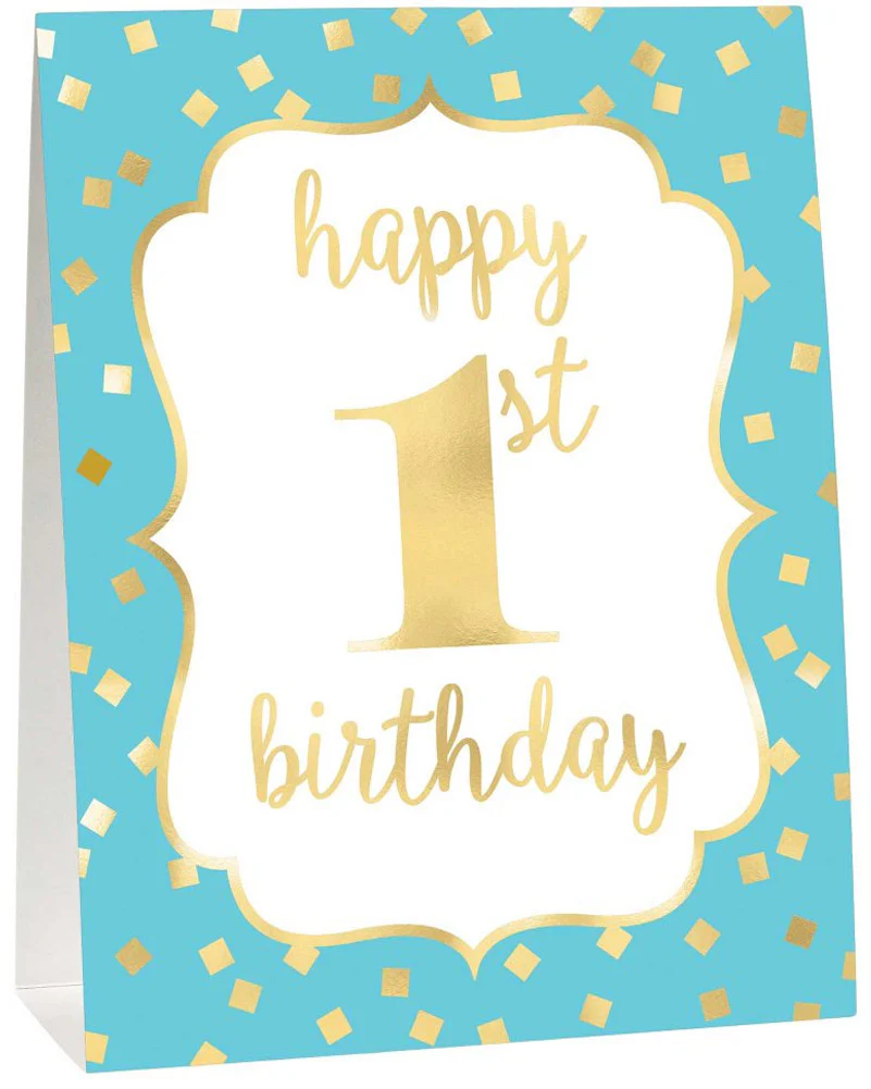1st Birthday Boy Buffet Decoration Kit Pack of 12 - Image 6