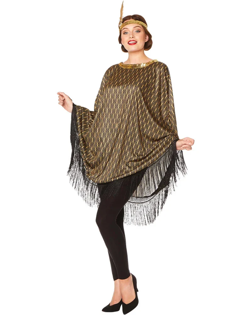 20s Flapper Poncho Womens Costume - Image 2