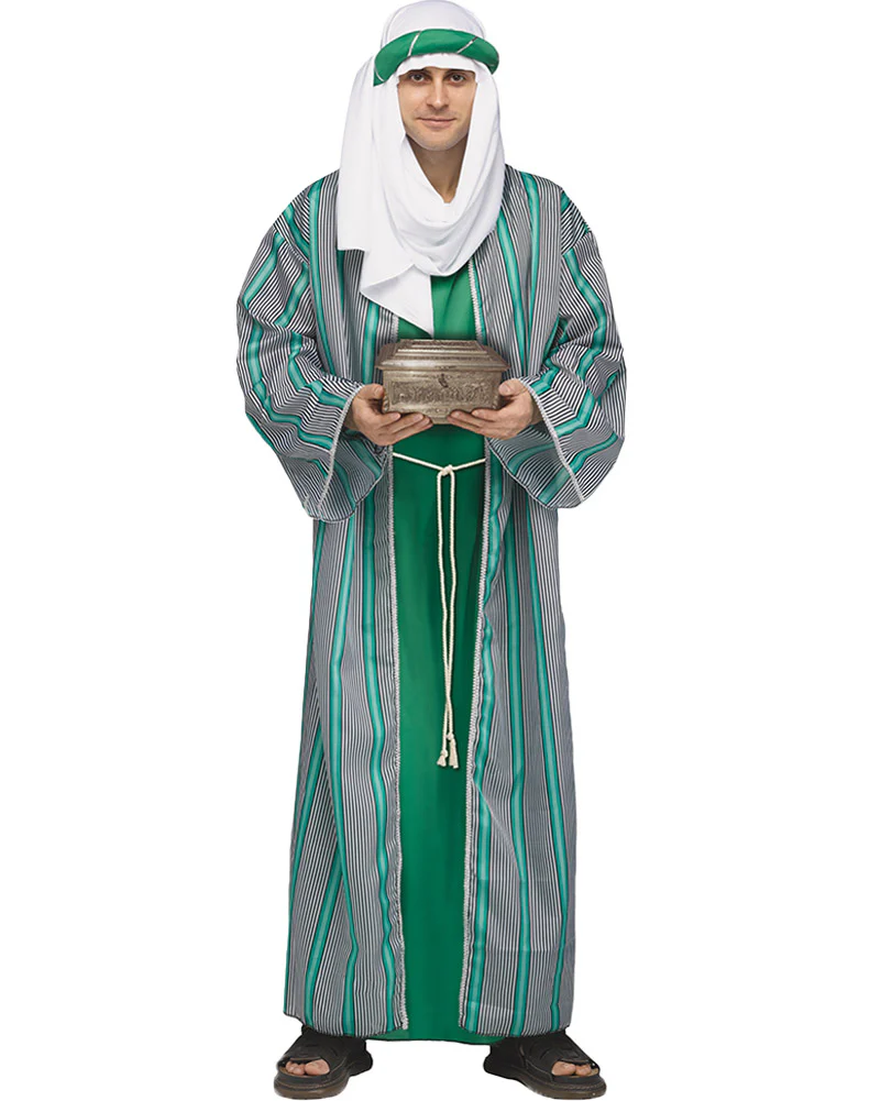 3 Wise Men Green Adult Christmas Costume