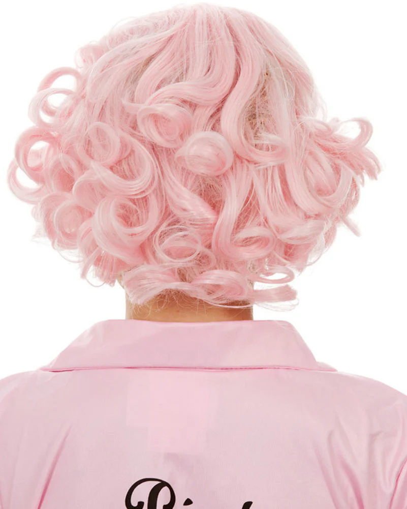 50s Beauty School Dropout Short Pink Wig - Image 3