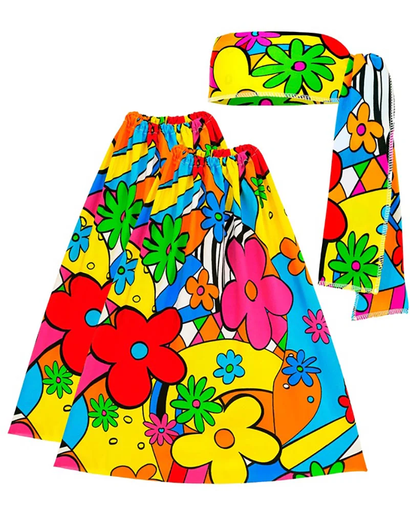 60s Flower Power Leg Warmers and Headband Set - Image 2