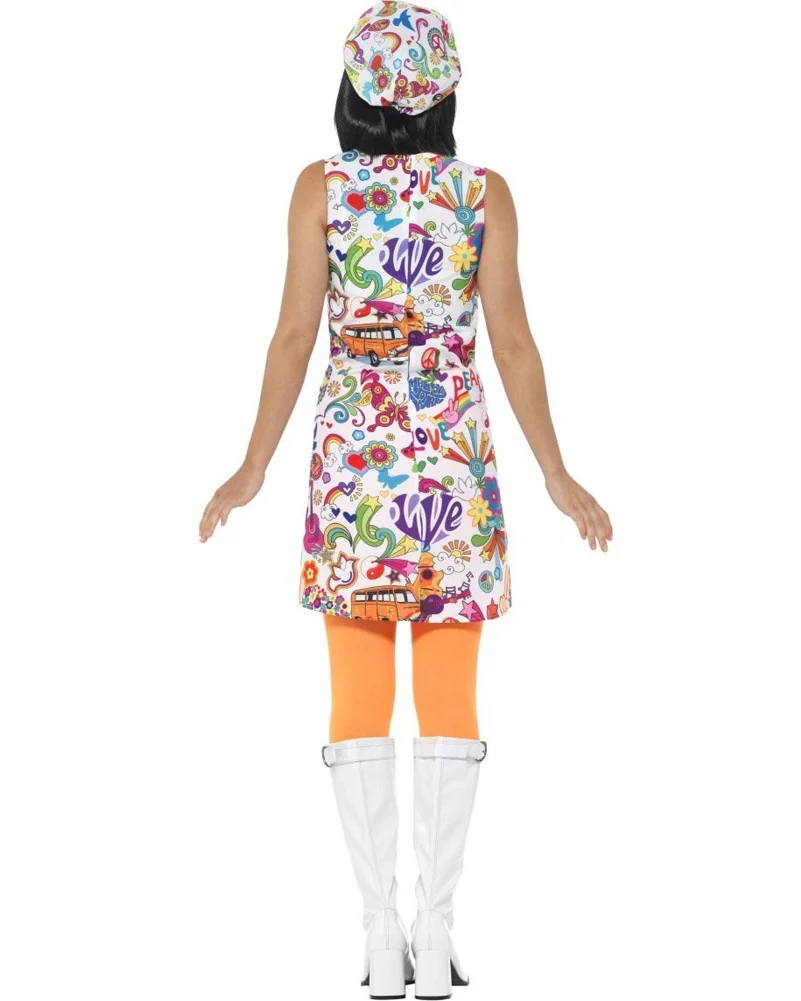60s Groovy Chick Womens Costume - Image 3