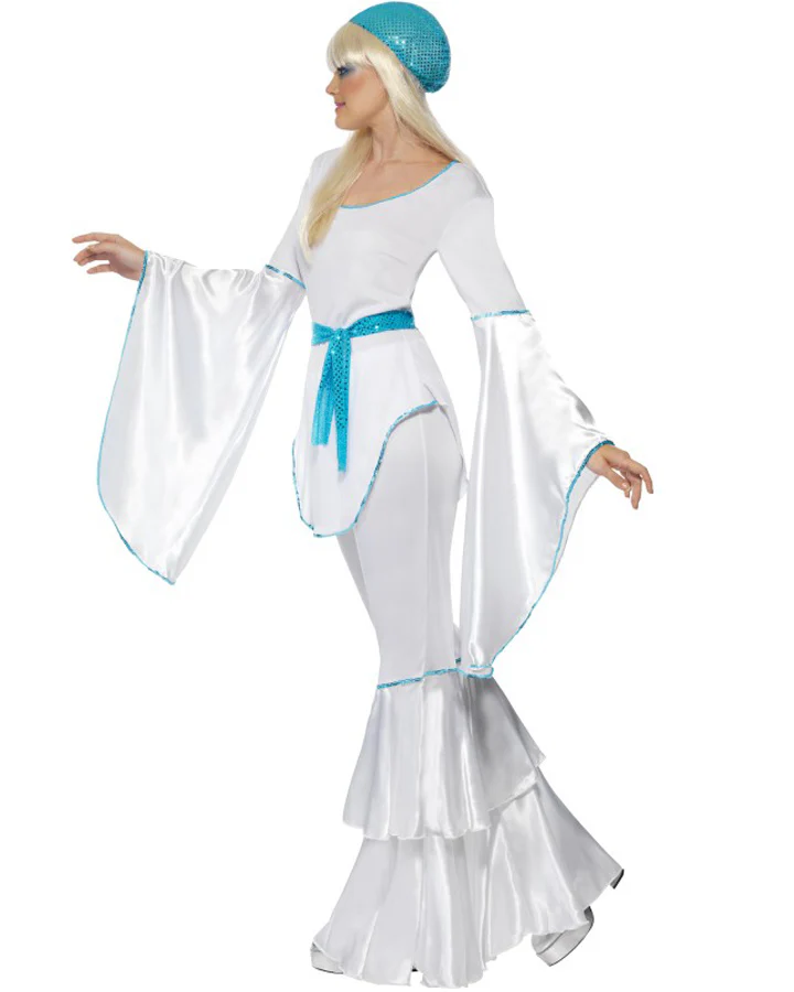 70s Blue Super Trooper Womens Costume - Image 3