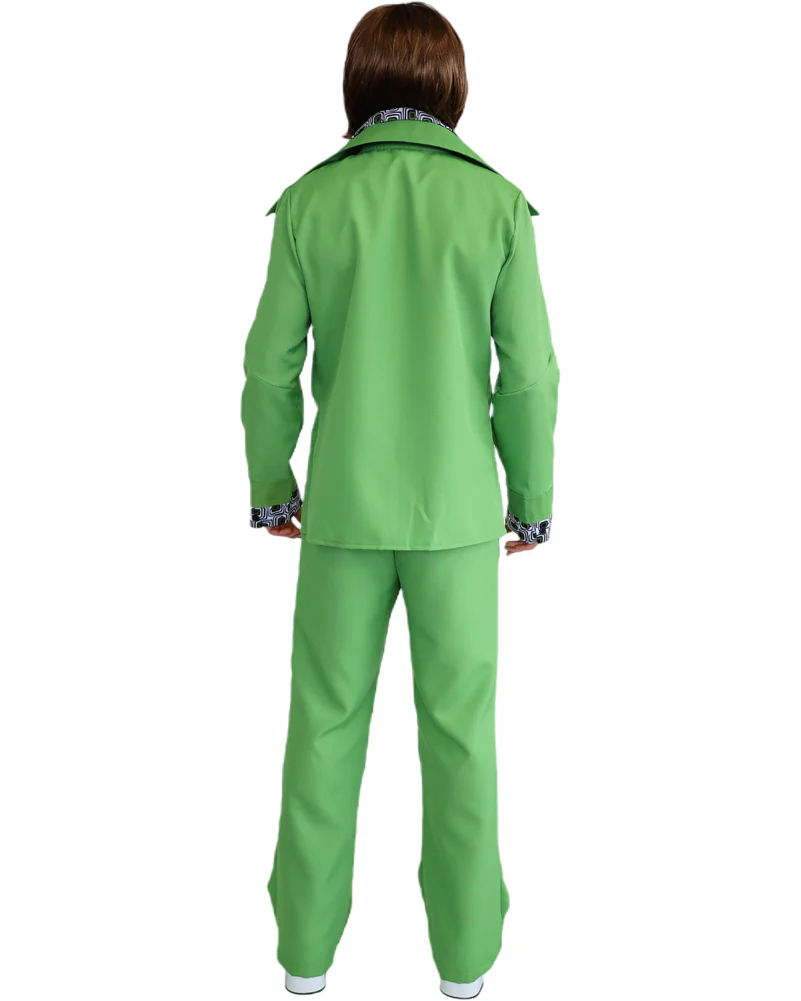 70s Green Suit Mens Costume - Image 2