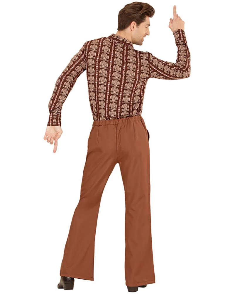70s Groovy Brown Mens Pants - Image 2