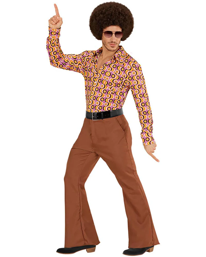 70s Groovy Brown Mens Pants - Image 3
