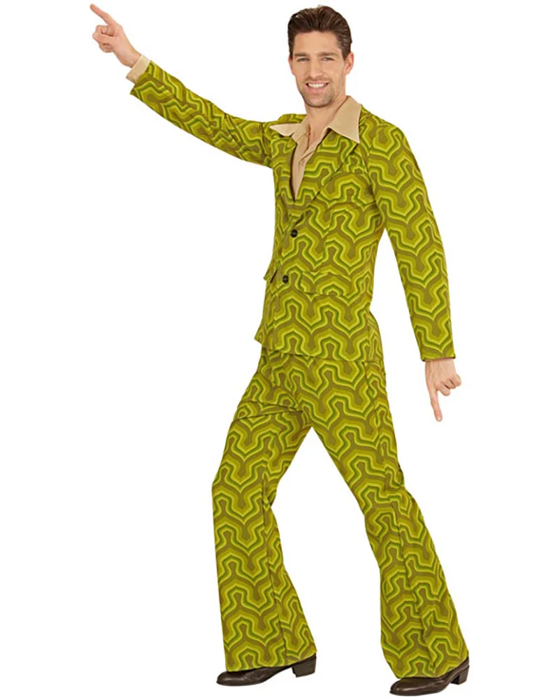 70s Groovy Wallpaper Circles Mens Suit - Image 4