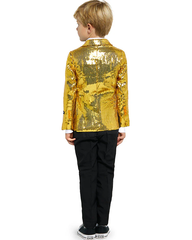 70s Sequins Gold Boys Suitmeister Jacket - Image 3