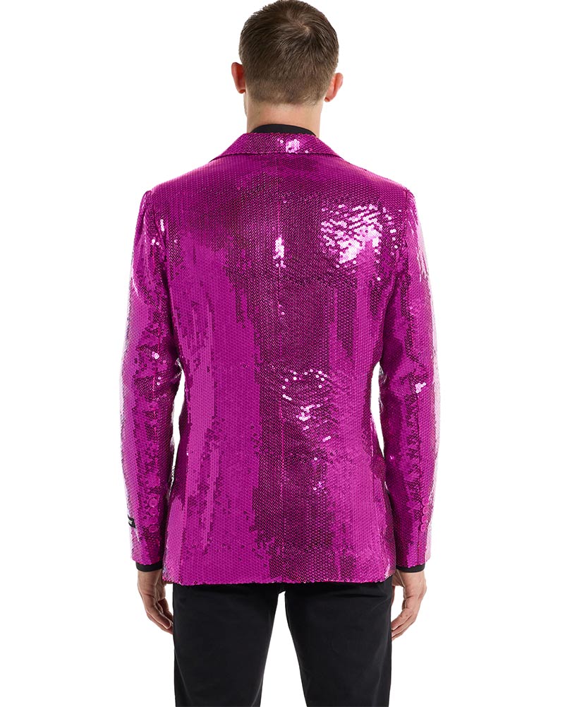 70s Sequins Pink Mens Suitmeister Jacket - Image 3