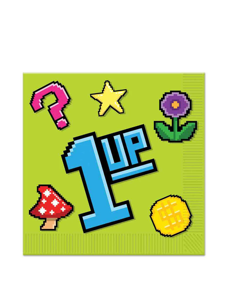 8 Bit Lunch Napkins Pack of 16