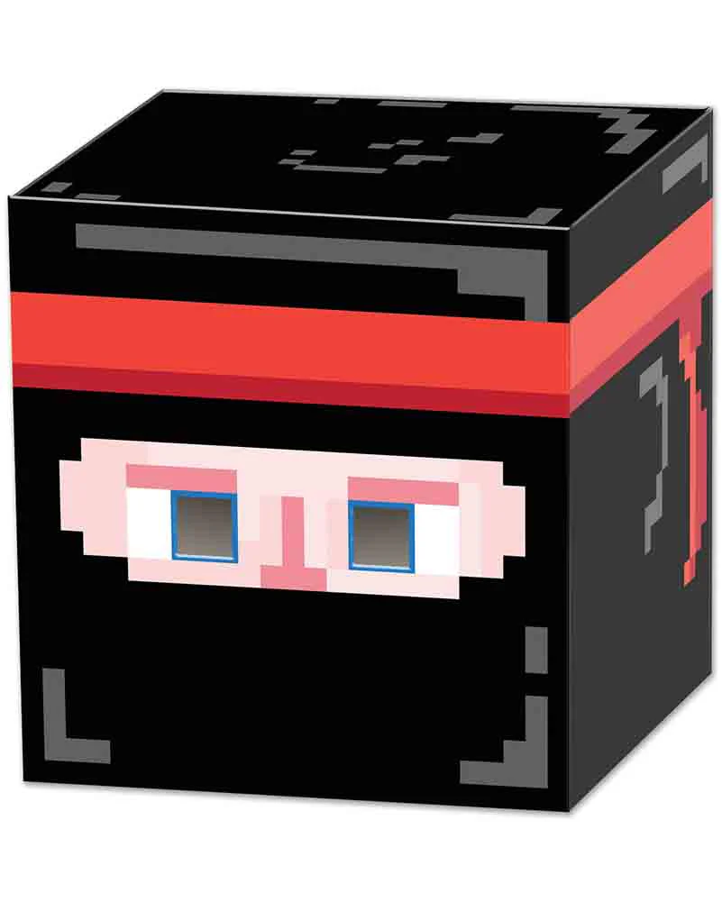 8 Bit Ninja Box Head Mask