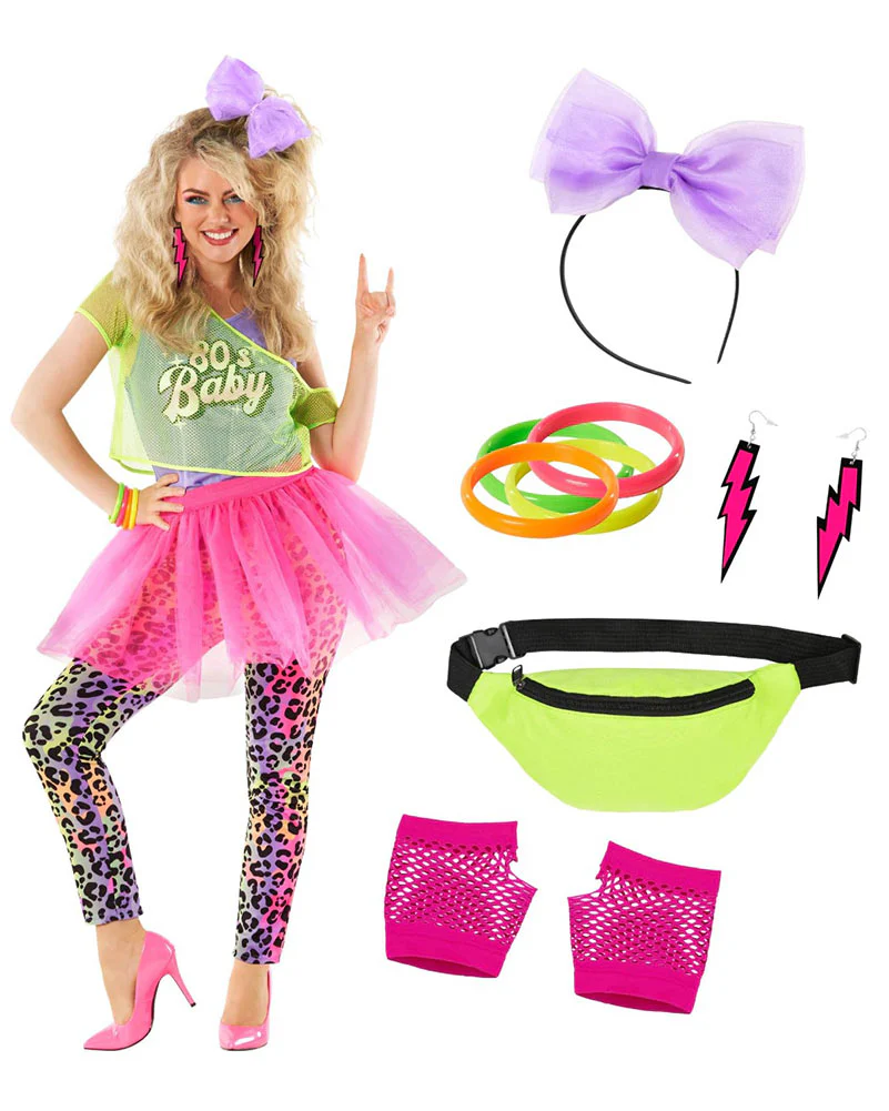80s Baby Bright Tutu Womens Costume - Image 2