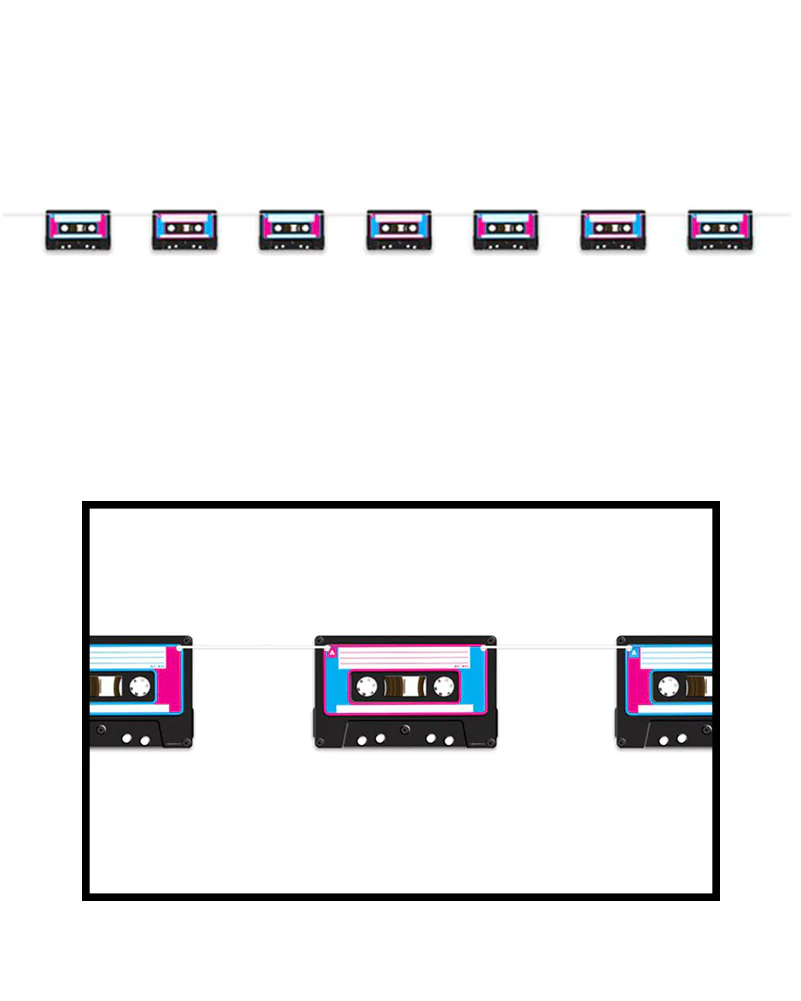 80s Cassette Tape 2m Streamer