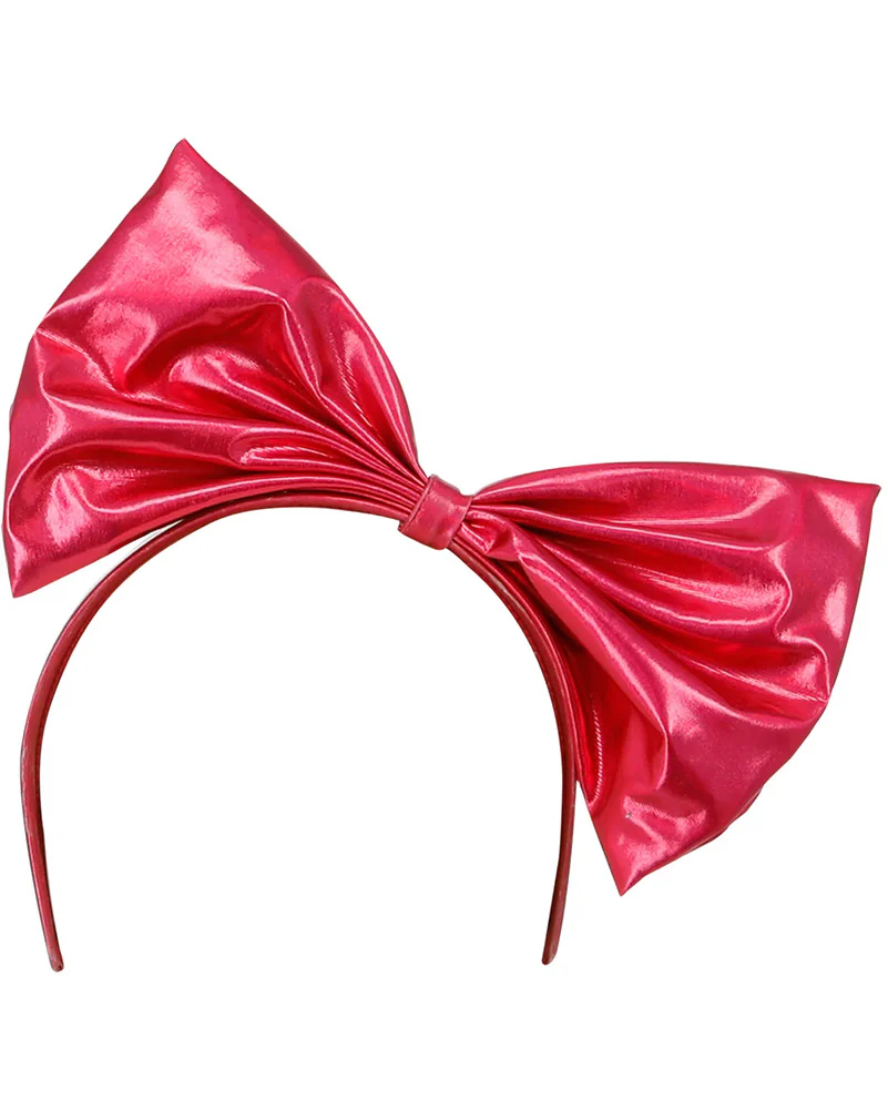 80s Metallic Pink Headband - Image 2