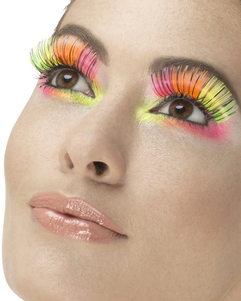 80s Neon Multicolour Eyelashes
