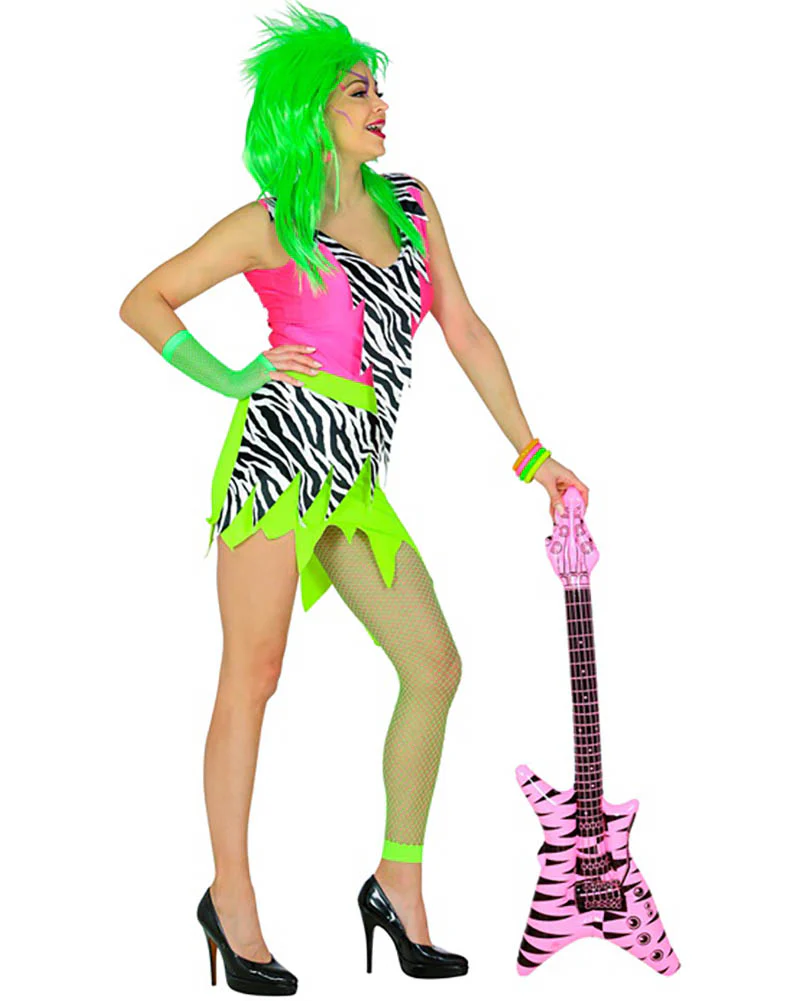 80s Neon Rockstar Womens Costume - Image 3