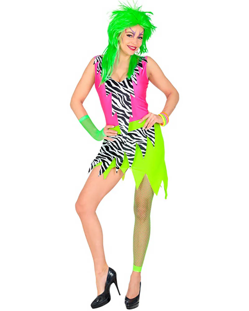 80s Neon Rockstar Womens Costume - Image 4