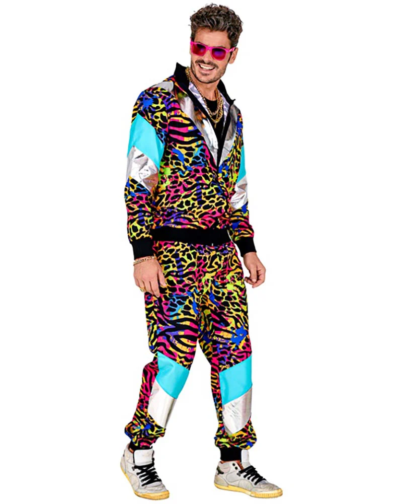 80s Party Animal Shell Suit Adults Costume - Image 4