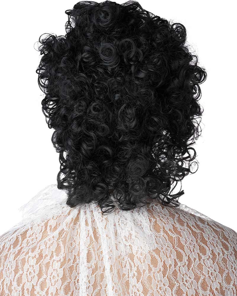 80s Provocateur Curly Black Wig - Image 2