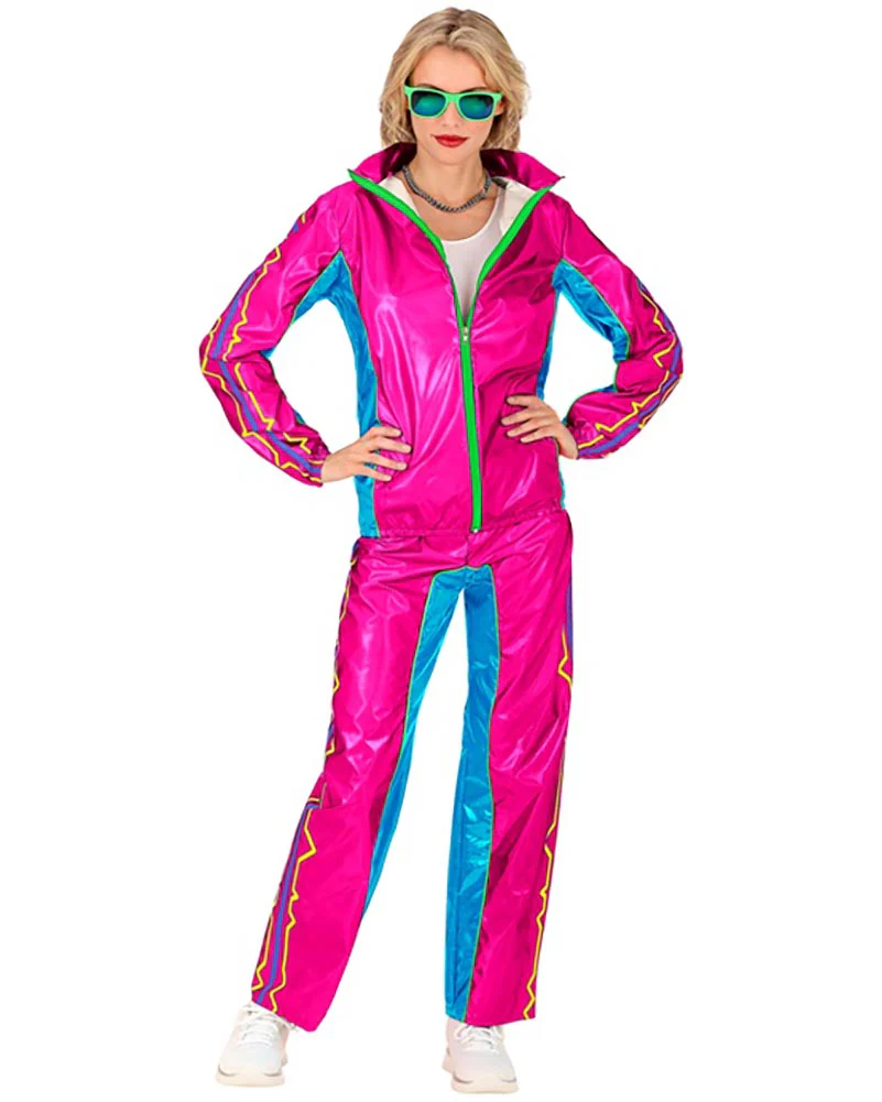 90s Pink Electronic Dance Music Adult Tracksuit - Image 3