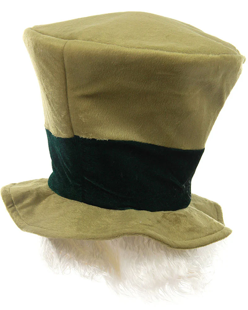 Alice in Wonderland Mad Hatter Hat with Hair and Collar Deluxe Set - Image 3