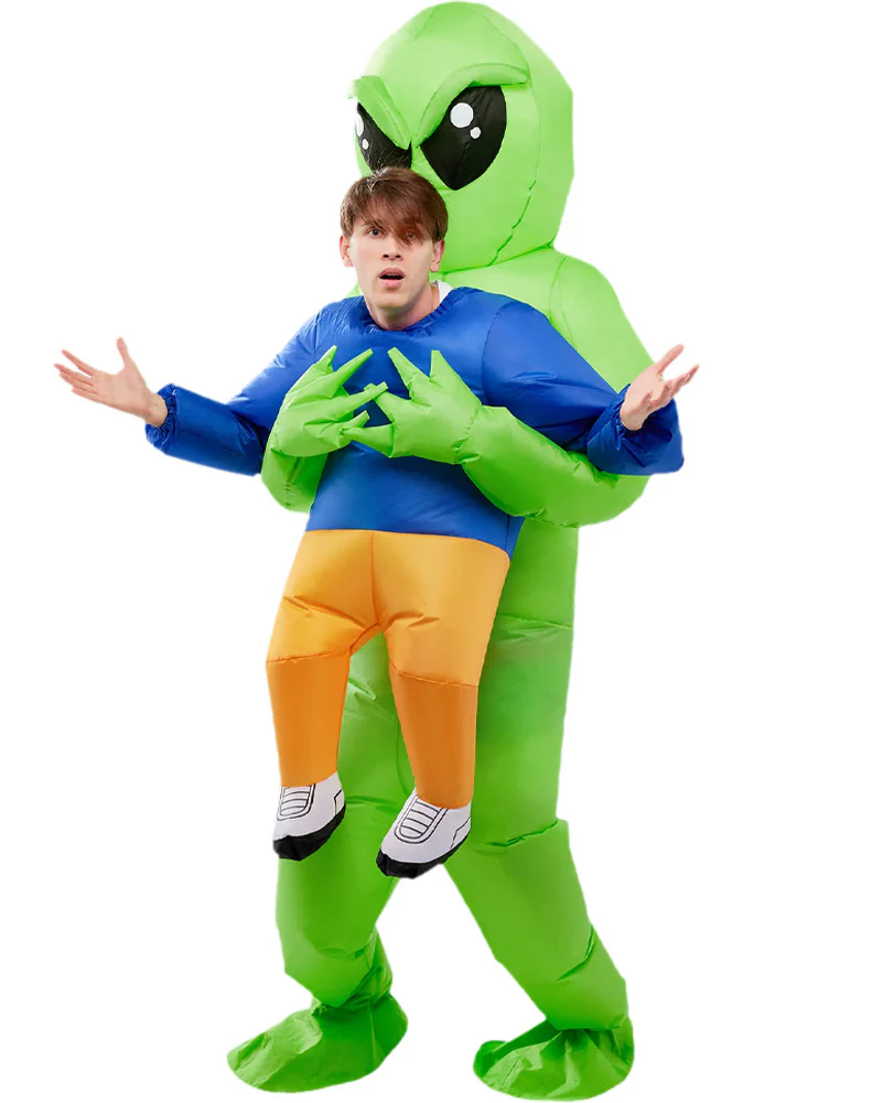 Alien Ride-On Kidnapping Inflatable Adult Costume - Image 2