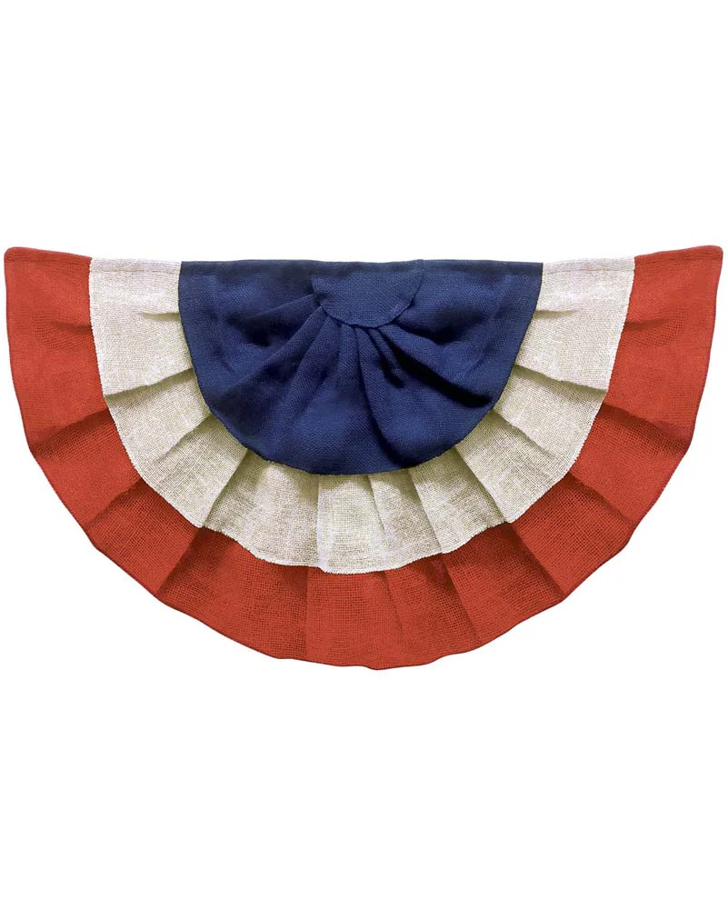 American Patriotic Hessian Burlap Bunting 91cm
