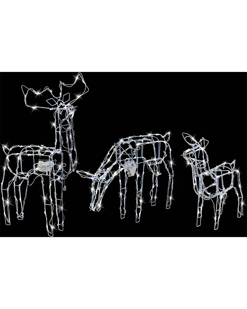 Animated Reindeer Family with Flashing LED Christmas Lights - Image 6