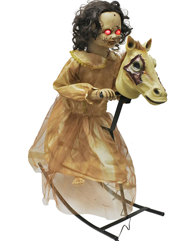 Animated Zombie Girl On Horse 1m - Image 2