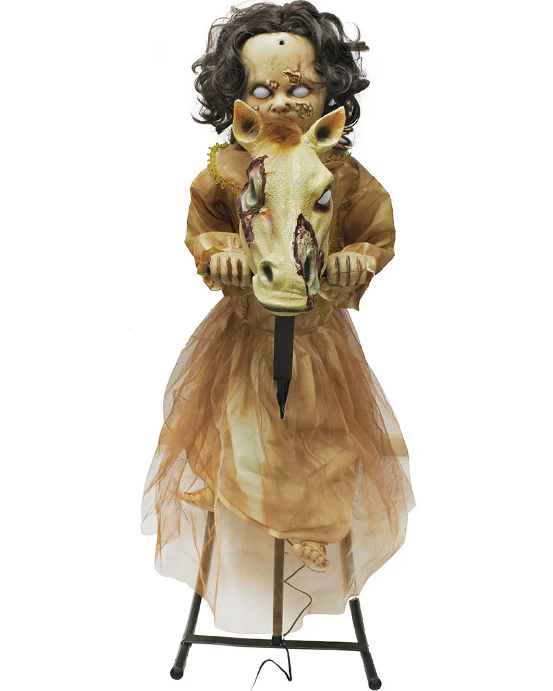 Animated Zombie Girl On Horse 1m - Image 3