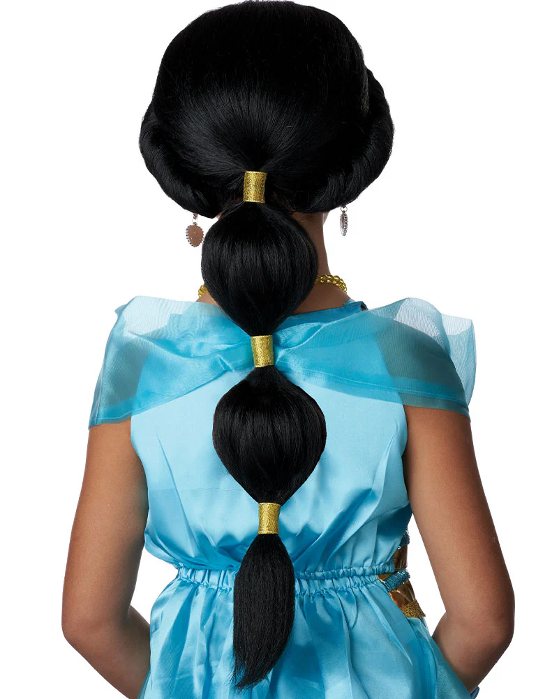 Arabian Princess Black Ponytail Kids Wig - Image 3