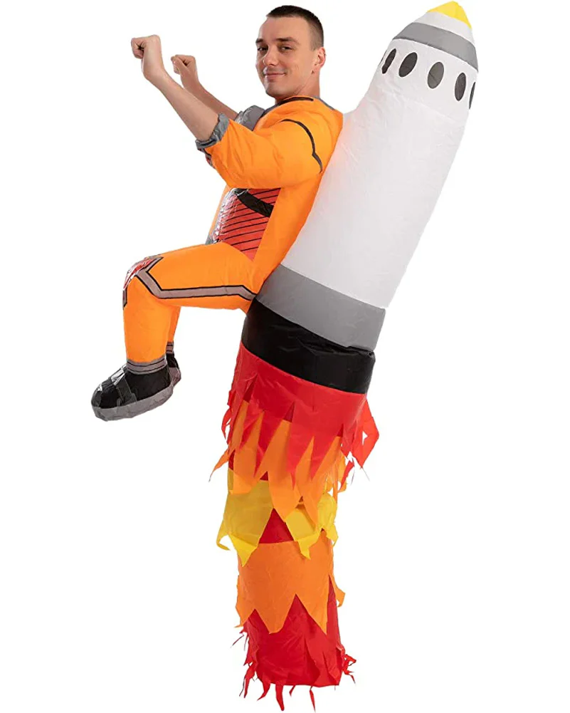 Astronaut On A Rocket Inflatable Adult Costume - Image 3