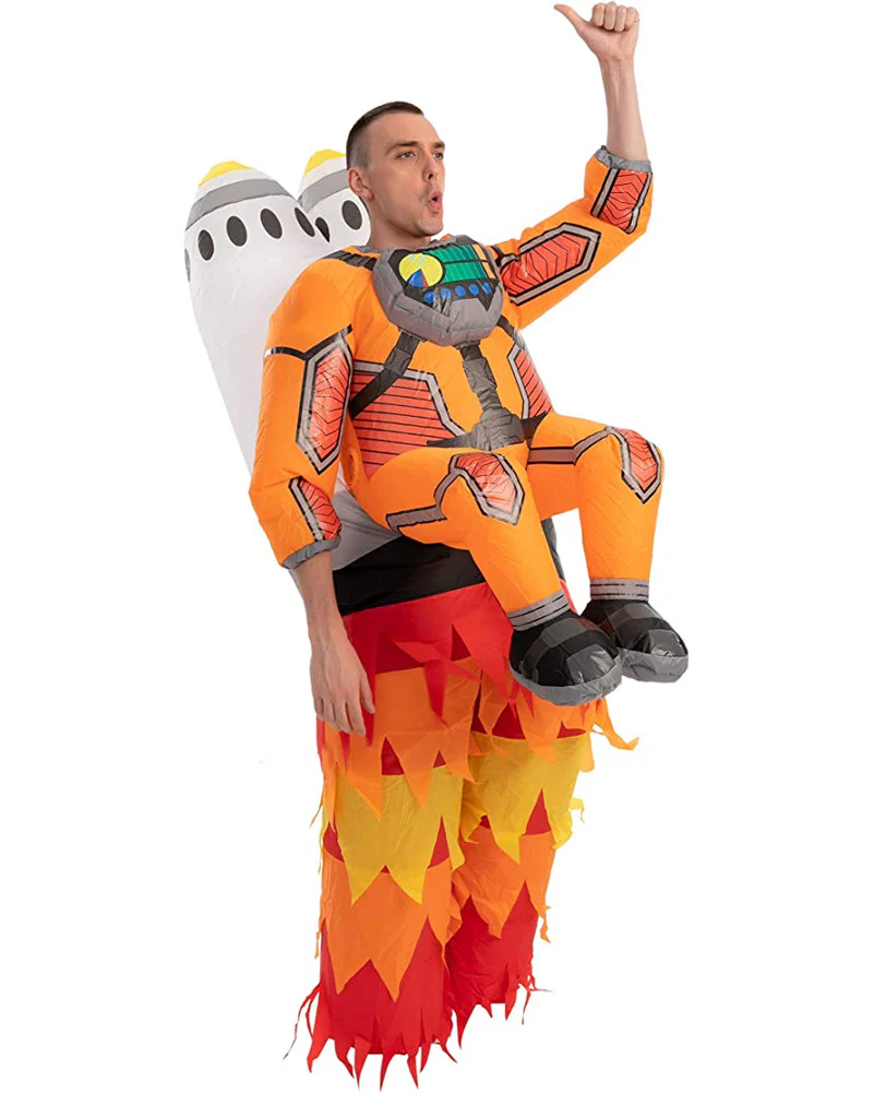 Astronaut On A Rocket Inflatable Adult Costume - Image 5