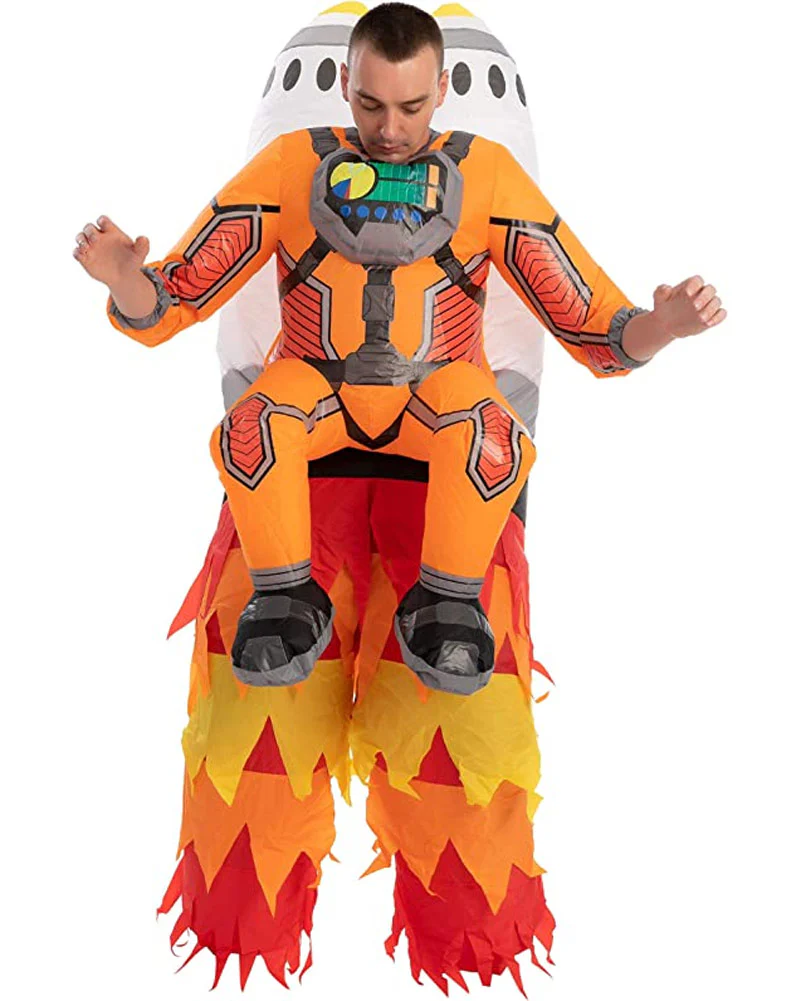 Astronaut On A Rocket Inflatable Adult Costume - Image 6