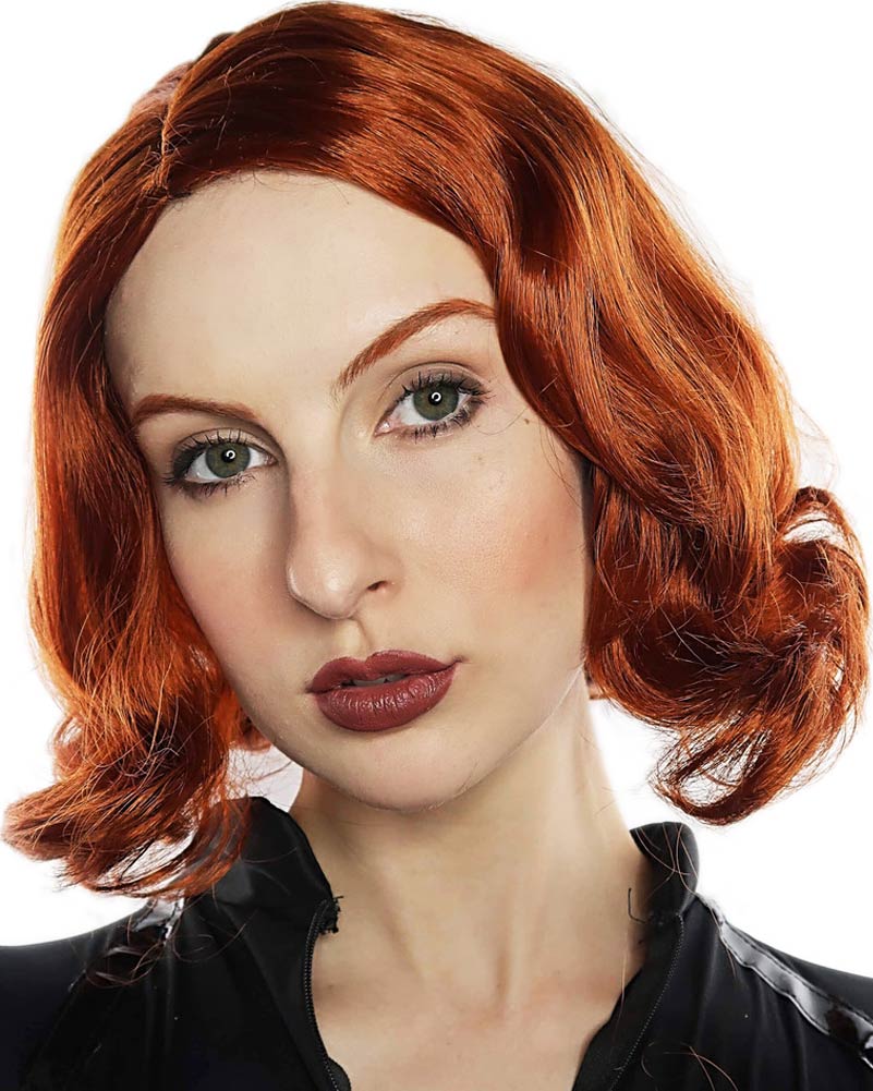 Avenging Widow Wavy Auburn Bob Wig - Image 4