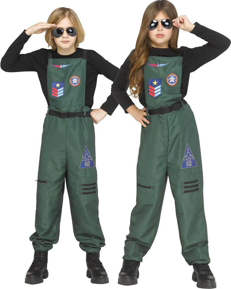 Aviator Jumpsuit Kids Costume