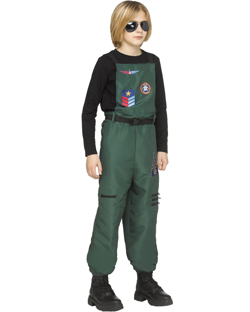 Aviator Jumpsuit Kids Costume - Image 2