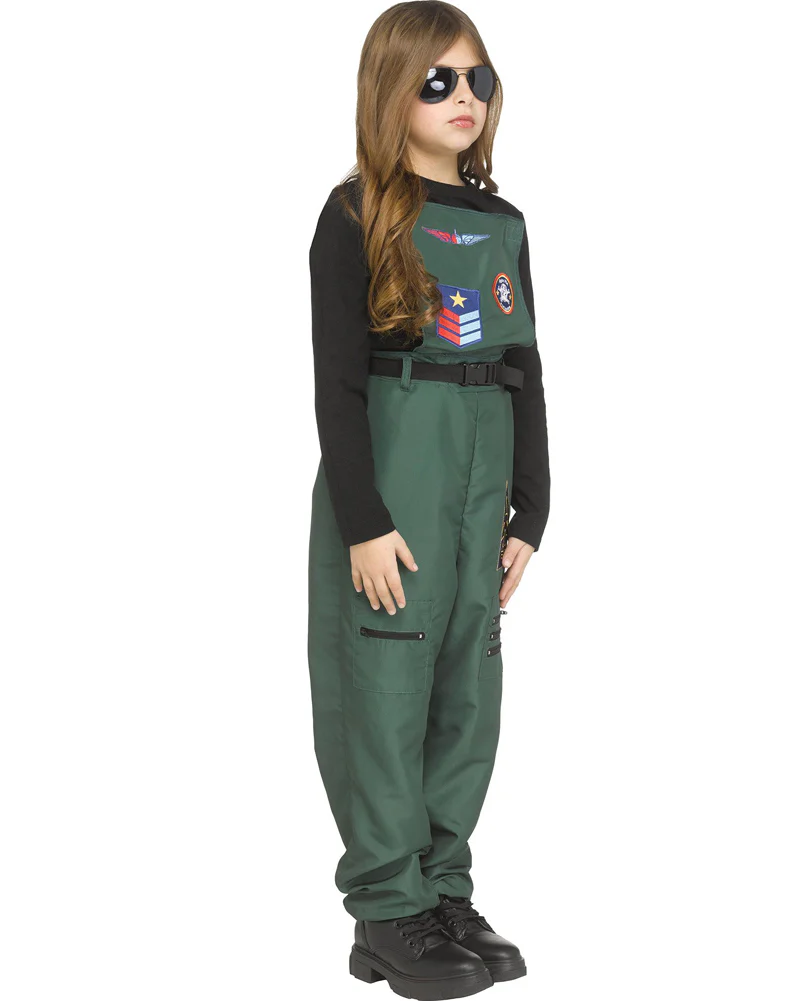 Aviator Jumpsuit Kids Costume - Image 3