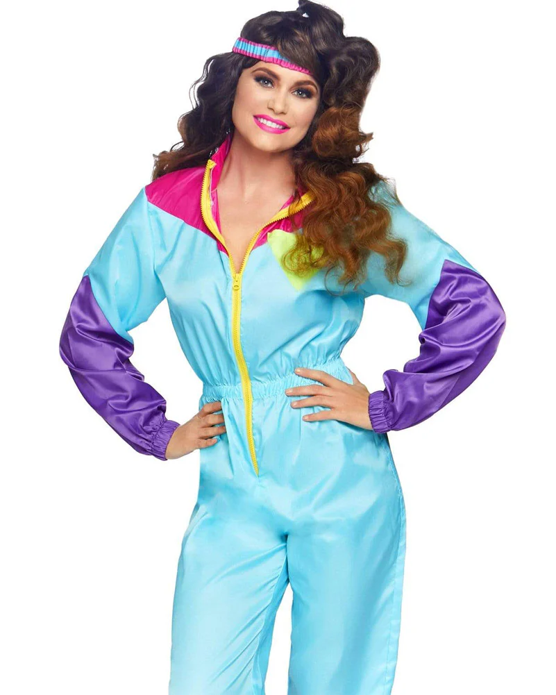 Awesome 80s Track Suit Womens Costume - Image 2
