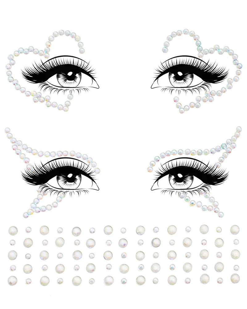 Ayla Glow in the Dark Face Jewels Sticker