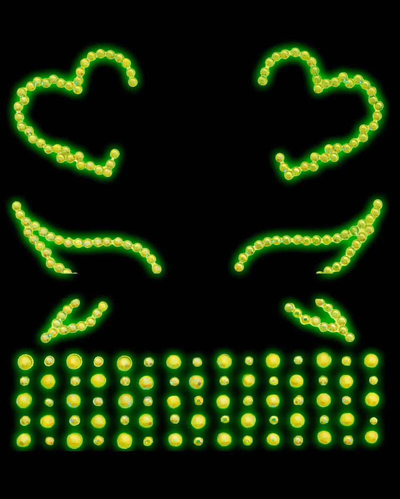 Ayla Glow in the Dark Face Jewels Sticker - Image 2