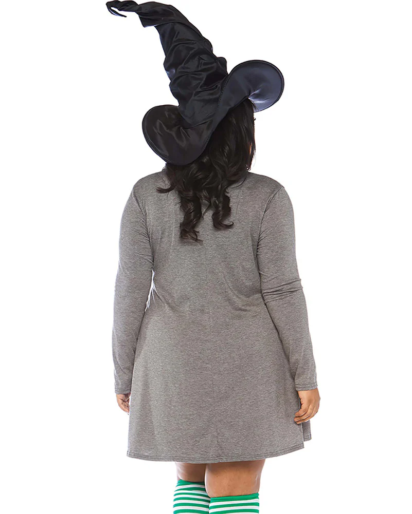 Basic Witch Jersey Dress Womens Plus Size Costume - Image 2